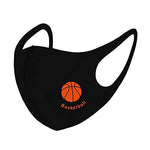 Set of 2 - Sports - Baseball, Soccer, Football, Basketball Point Mask for Kids - Boys & Girls / AZMK0859 (Black, Grey - Basketball)