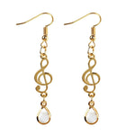 Music Treble Drop Dangle Earrings Jewelry For Women / AZERMUA16-GCL