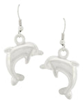 Sea Life - Dolphin Dangle Earring Set / AZERSEAD14-SIL