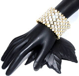 Arras Creations Trendy Fashion Bridal Rhinestone Stretch Bracelet for Women / AZBRST003