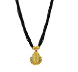Imitation Traditional Kolhapuri Mangalsutra - Laxmi Pendant For Women / AZMKMS023-GBK