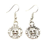 Halloween Fashion Skull Love Dangle Earrings For Women / AZAEHA005-ASL