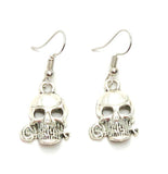 Halloween Fashion Skull Dangle Earrings For Women / AZAEHA007-ASL