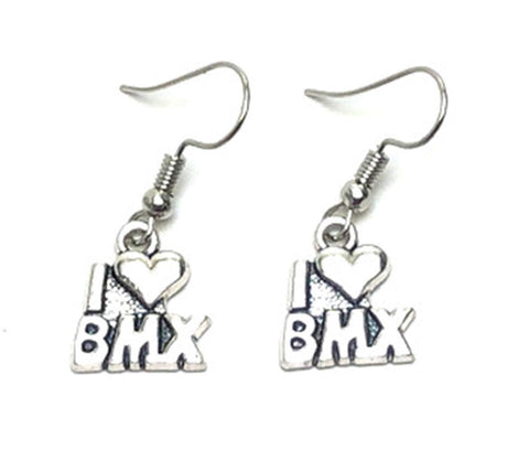 SPORTS Earring : Fashion I Love BMX Dangle Earrings For Women / AZAESE301-ASL