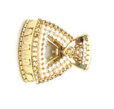 Arras Creations Fashion Crystal Hair Claw Clip for Women / AZHCSM003-GCY