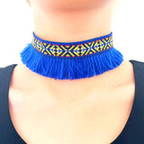 Arras Creations Fashion Ethnic Tribal Fringe Bohemia Choker for Women / AZFJCKA01