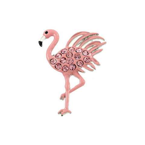Flamingo Pin Brooch / AZFJBR299-SPI