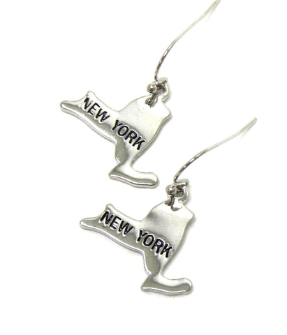 Premier Electro Plating State of New York Earring / AZERST004-SIL-NY