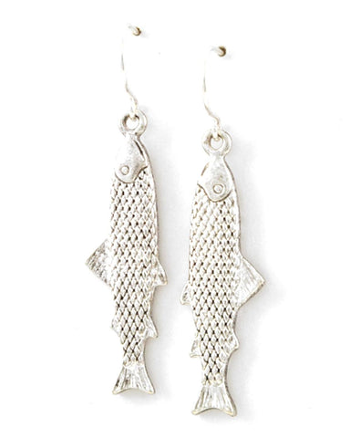 Sea Life - Fish Dangle Fish Hook Earring Set / AZERSEA906-ASL