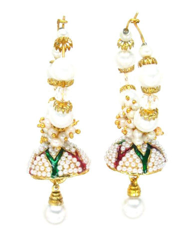 Imitation Bollywood Designer Hoop Jhumki Earrings for Women / AZINHZ492-GPM