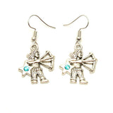 Fashion Trendy Sagittarius - Zodiac Sign Dangle Earrings For Women / AZAZSG002-AST