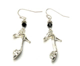 Fashion Trendy Sandals Flip Flop Dangle Earrings For Women / AZAEFF201-SBK