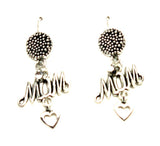 Mother's Day "Love Mom" Fish Hook Earrings For Women / AZAELM201-ASC