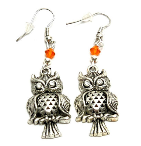 Halloween Trendy Fashion Owl Dangle Earrings for Women / AZAEHA109-ASO