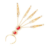 Fashion Trendy Traditional Thai Golden Finger Jewelry for Belly Dancers Dancing Finger for Women / AZFJSBA07-GRD