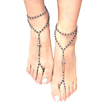 arras-creations-trendy-crystal-pave-cross-beaded-barefoot-sandals-anklets-for-women-azanbf201-blk-cro