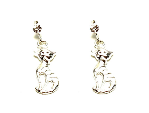 Arras Creations Fashion Trendy Pet Lover/Cat Dangle Fish Hook Earring for Women / AZAEAL201-ASL