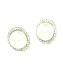 Trendy Fashion Crystal and Imitation Pearl Clip-On Earrings for women / AZERCO066-SPE