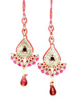 Bollywood Style Indian Imitation Necklace Set / AZBWBR033-GDP