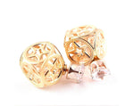 Trendy Rhinestone Ball Double Sided Luxury Stud Earrings For Women/AZERDSA03-GCL