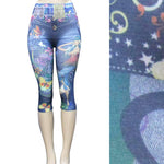 Arras Creations Fashion Trendy Print Short Flower/Butterfly Polyester Capri Legging for Women / AZPASL919-BLM