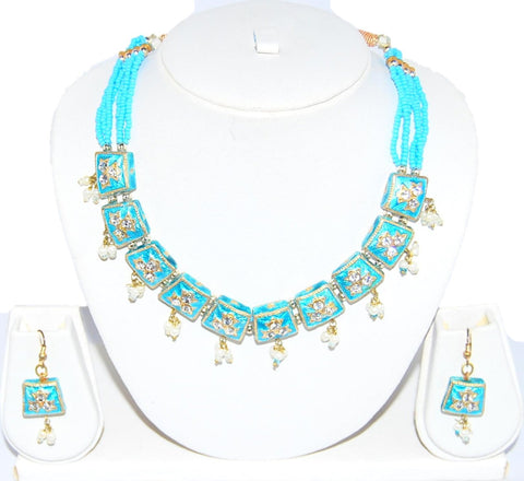 Arras Creations Authentic Designer Indian Lac/Rajasthani Style Costume Jewelry Set for Women