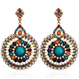 Fashion personality Hollow circular Pendant Earrings / AZERFH221-MUL