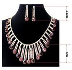 Arras Creations Fashion Trendy Austrian Crystal Rhinestone Necklace Set For Women / AZBLRH046-SPU
