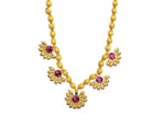 Imitation Traditional Kolhapuri Necklace - Jav Mani Haar For Women / AZMKN1027-GLD