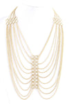 Loop centered Necklace - Gold / AZFJLO057-GLD