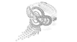 Arras Creations Fashion Trendy Bow Rhinestone Arm Cuff/Bracelet/Anklet for Women / AZABRH006-SCL