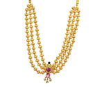 Imitation Traditional Kolhapuri Necklace - Jaav Mani Haar For Women / AZMKN1023-GLD