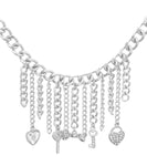 Fashion Trendy Heart Lock Chain Bracelet For Women / AZBRCH013-SCL