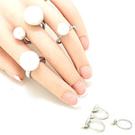 Fashion Pearl Ring Set / AZRIFR155-PEA
