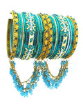 Fashion Bollywood Style Indian Metal Bangles for Women / AZBGDL102-2-04
