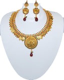 Indian Traditional Imitation Laxshmi Har/Temple Coin Jewelry for Women / AZINLH010-GRG