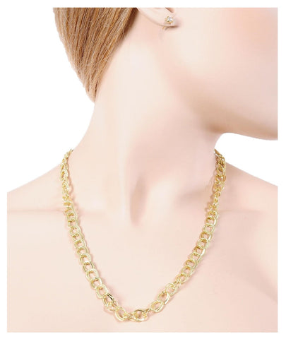 Arras Creations Fashion Gold Chain Necklace - Gold / AZFJNS037-GLD