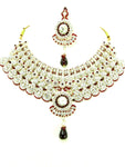 Fashion Trendy Bollywood Style Indian Imitation Necklace Set For Women / AZBWBR030-GRD