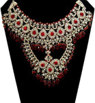Fashion Trendy Bollywood Style Indian Imitation Necklace Set For Women / AZBWBR006-RED