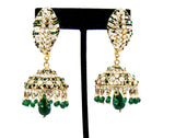 Imitation Designer Victorian Zhumka Bollywood Earring / AZERVE4003-GGR