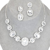 Arras Creations Trendy Fashion Sovereign Collar Rhinestone Necklace Set for Women / AZBLRH043-SCL