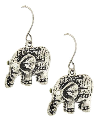 Elephant Dangle Earrings / AZERFH311-ASL