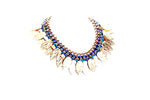 Fashion Jewelry Leaves Statement Short Necklace / AZFJLO050-GBL