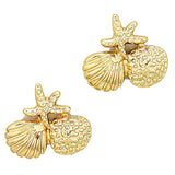 Sea Life Stud Earrings / AZERSEA010-GLD