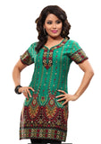 Indian Tunic Top Womens / Kurti Printed Blouse tops - AZDKJD-27C