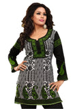 Indian Tunic Top Womens / Kurti Printed Blouse tops - AZDKJD-59B