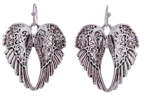 Fashion Trendy Angel Wing Earring for Women / AZERAWA03-ASC