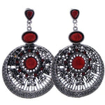 Semi Precious Drop Earrings - Coral / AZERFH157-SRD