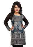 Indian Tunic Top Womens / Kurti Printed Blouse tops - AZDKJD-42C2