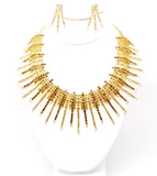 Arras Creations Trendy Fashion Austrian Crystal Rhinestone Wedding Necklace Set For Women / AZBLRH045-GLD